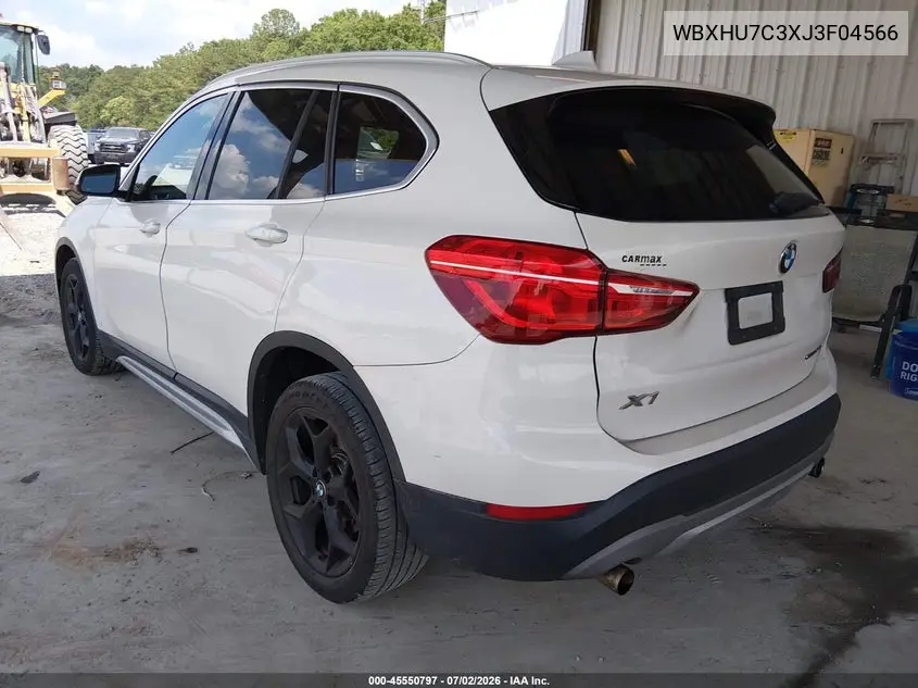 2018 BMW X1 Sdrive28I VIN: WBXHU7C3XJ3F04566 Lot: 45550797