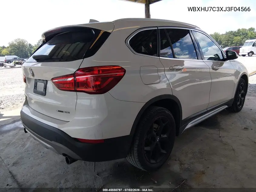 2018 BMW X1 Sdrive28I VIN: WBXHU7C3XJ3F04566 Lot: 45550797