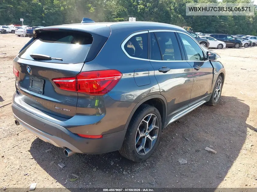 2018 BMW X1 Sdrive28I VIN: WBXHU7C38J5L06571 Lot: 45579087