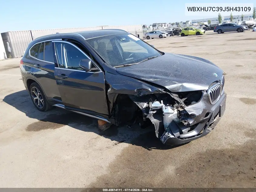 2018 BMW X1 Sdrive28I VIN: WBXHU7C39J5H43109 Lot: 45614111