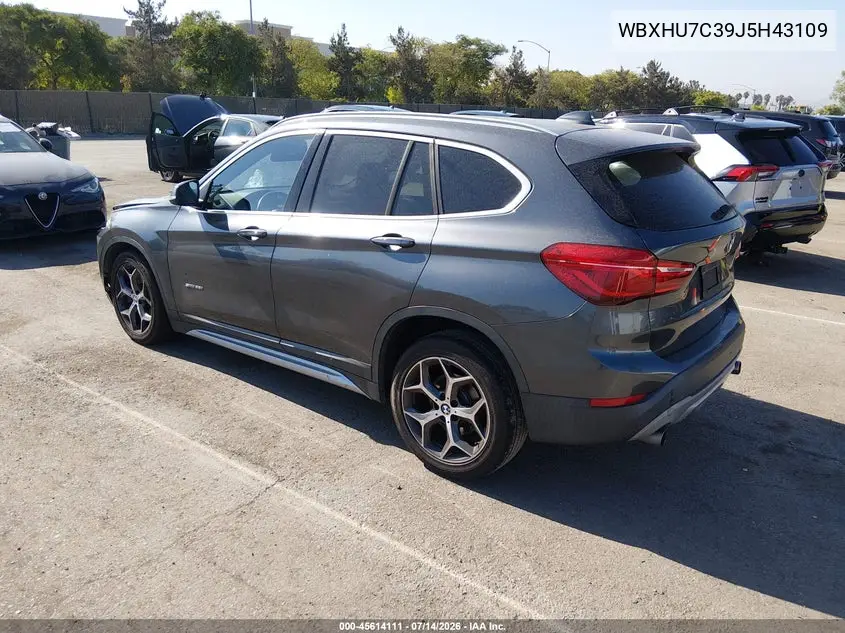 2018 BMW X1 Sdrive28I VIN: WBXHU7C39J5H43109 Lot: 45614111