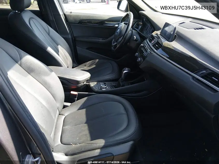 2018 BMW X1 Sdrive28I VIN: WBXHU7C39J5H43109 Lot: 45614111