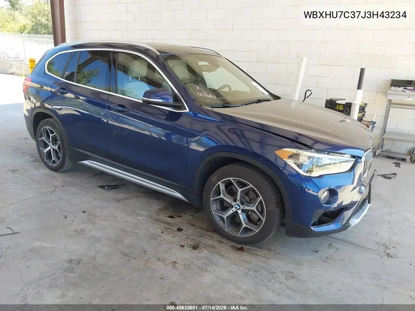 2018 BMW X1 Sdrive28I VIN: WBXHU7C37J3H43234 Lot: 45633651