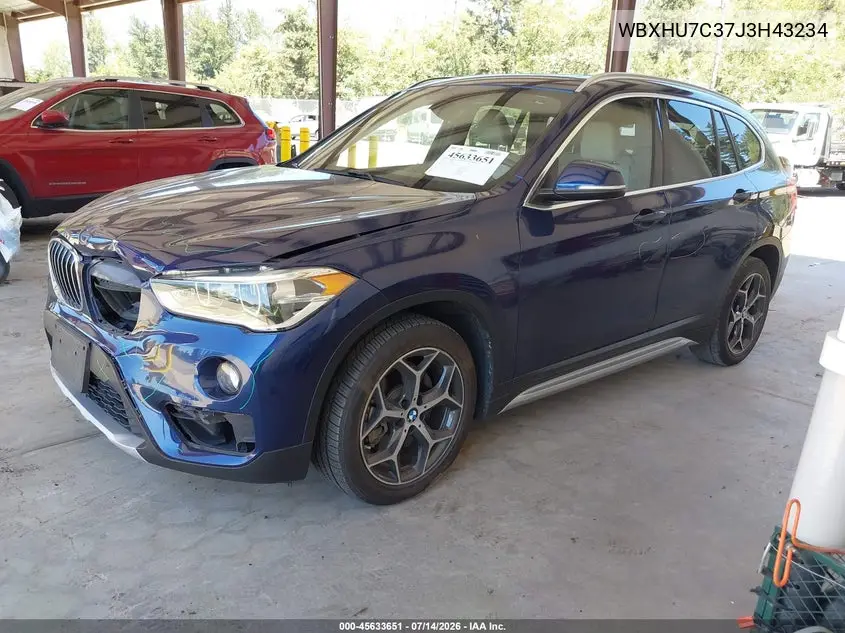 2018 BMW X1 Sdrive28I VIN: WBXHU7C37J3H43234 Lot: 45633651