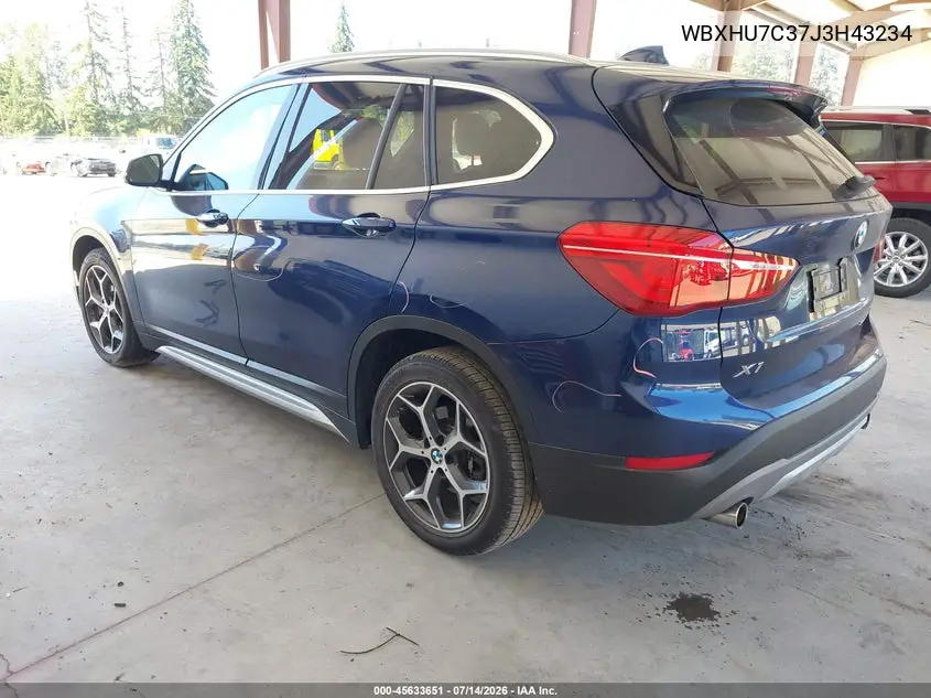 2018 BMW X1 Sdrive28I VIN: WBXHU7C37J3H43234 Lot: 45633651