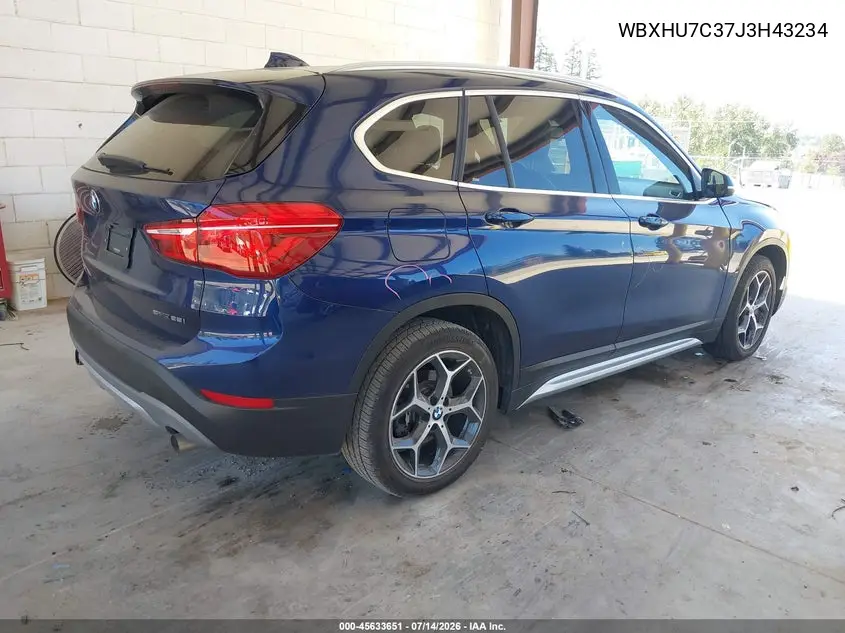 2018 BMW X1 Sdrive28I VIN: WBXHU7C37J3H43234 Lot: 45633651