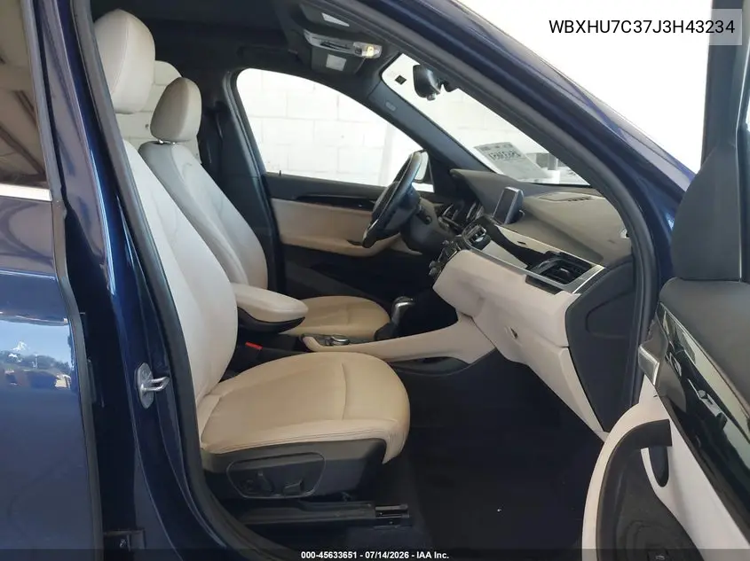 2018 BMW X1 Sdrive28I VIN: WBXHU7C37J3H43234 Lot: 45633651
