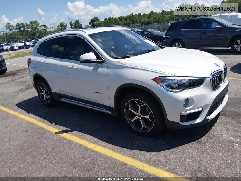 2018 BMW X1 Sdrive28I VIN: WBXHU7C3XJ5H42521 Lot: 45641553
