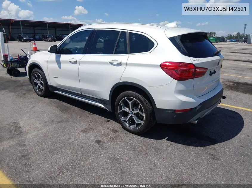 2018 BMW X1 Sdrive28I VIN: WBXHU7C3XJ5H42521 Lot: 45641553