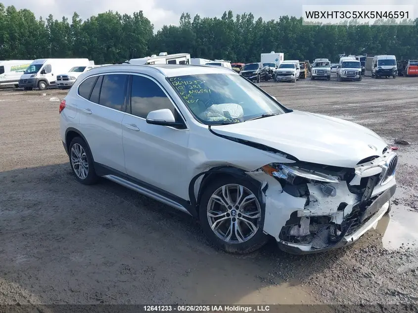 2019 BMW X1 xDrive28I VIN: WBXHT3C5XK5N46591 Lot: 12641233