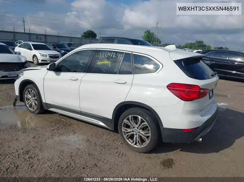 2019 BMW X1 xDrive28I VIN: WBXHT3C5XK5N46591 Lot: 12641233