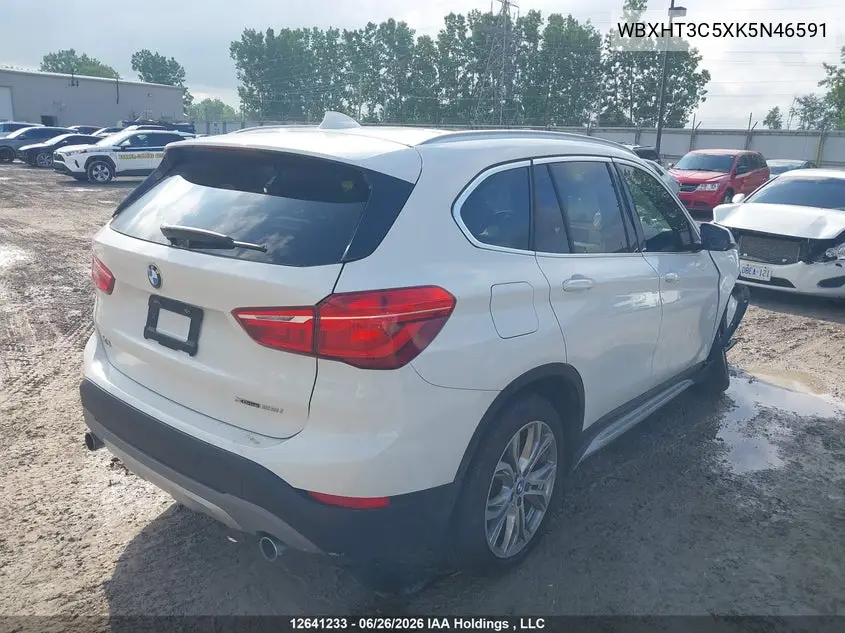 2019 BMW X1 xDrive28I VIN: WBXHT3C5XK5N46591 Lot: 12641233