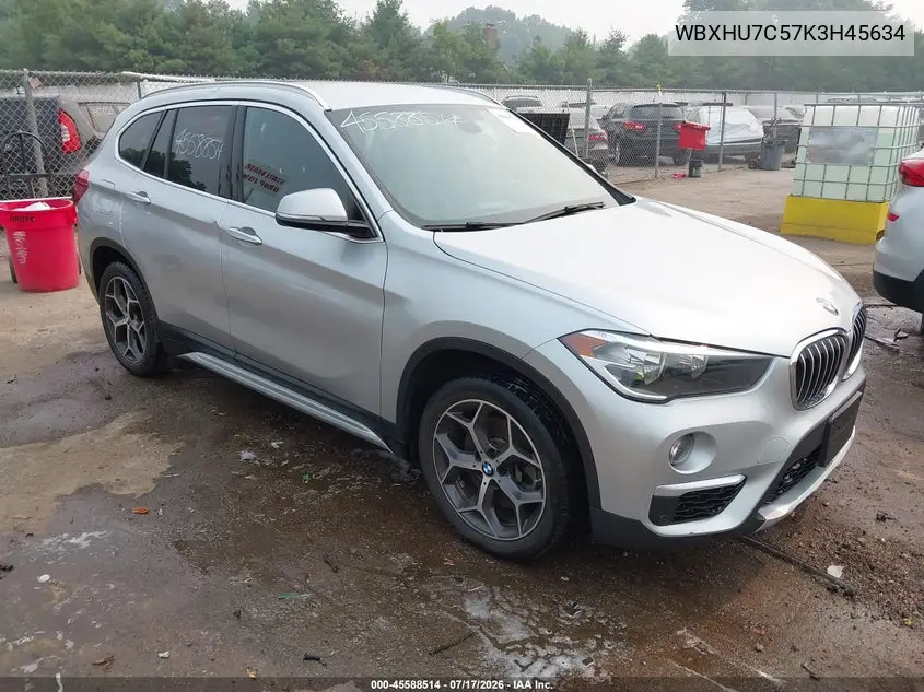2019 BMW X1 Sdrive28I VIN: WBXHU7C57K3H45634 Lot: 45588514