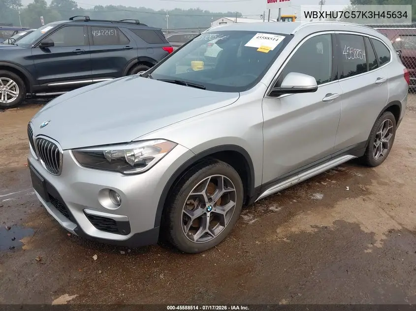 2019 BMW X1 Sdrive28I VIN: WBXHU7C57K3H45634 Lot: 45588514