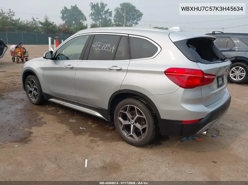 2019 BMW X1 Sdrive28I VIN: WBXHU7C57K3H45634 Lot: 45588514