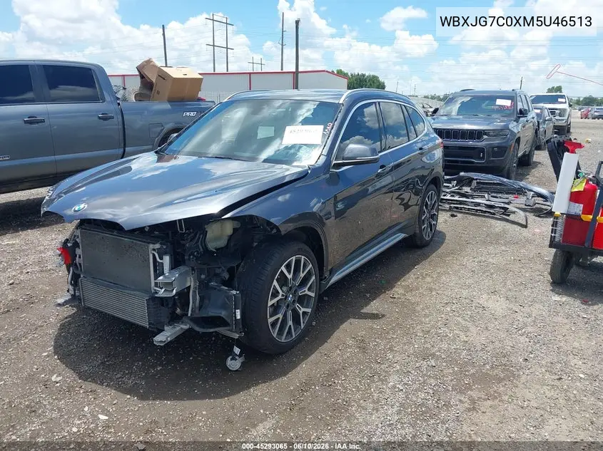 2021 BMW X1 Sdrive28I VIN: WBXJG7C0XM5U46513 Lot: 45293065