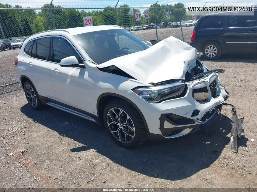 2021 BMW X1 xDrive28I VIN: WBXJG9C04M5U02678 Lot: 45303787