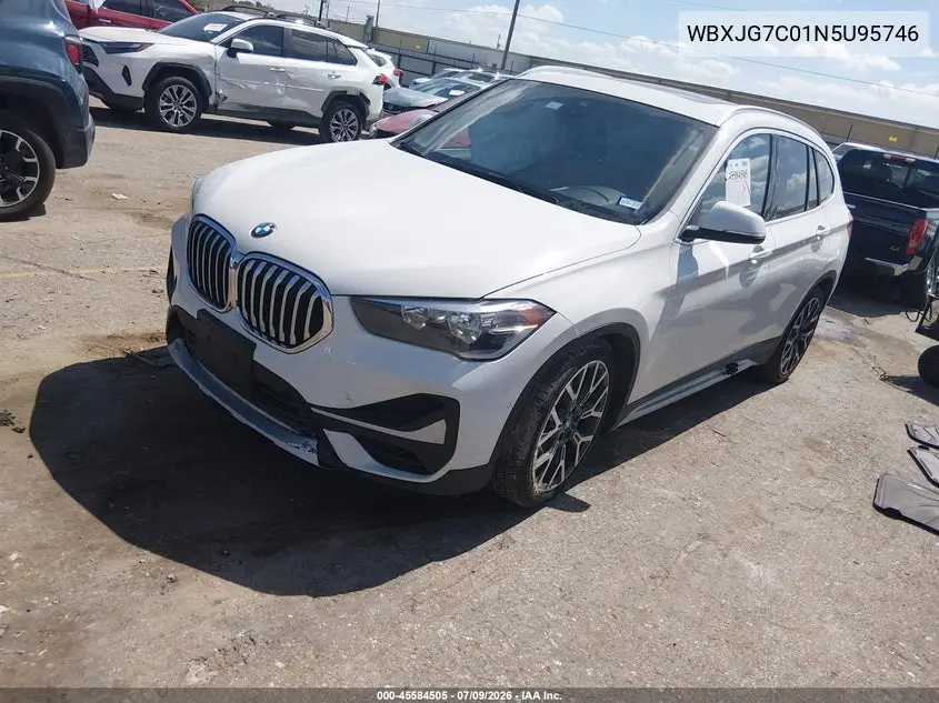 2022 BMW X1 Sdrive28I VIN: WBXJG7C01N5U95746 Lot: 45584505