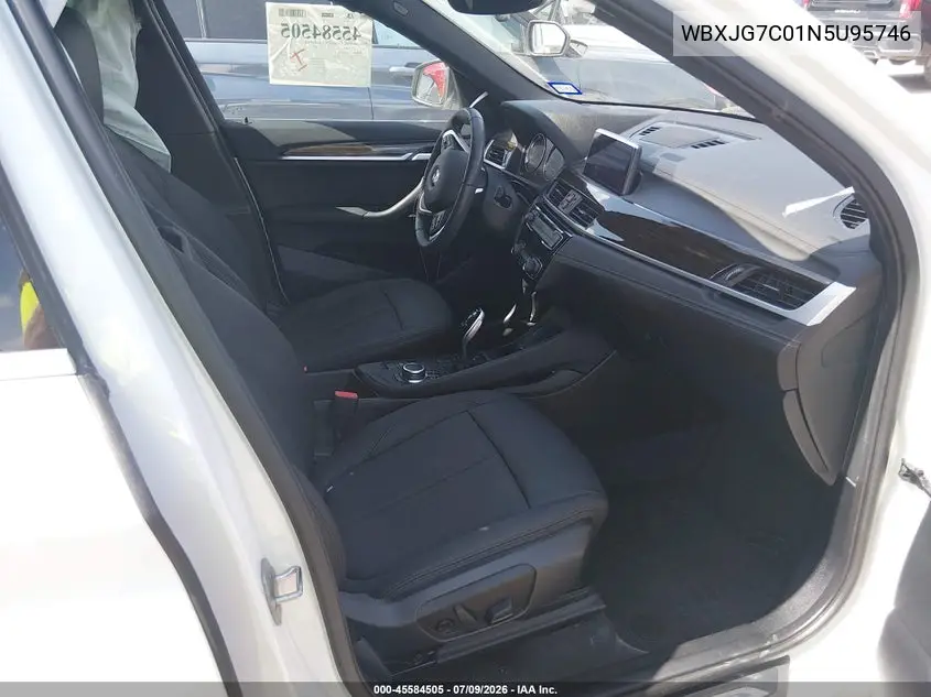 2022 BMW X1 Sdrive28I VIN: WBXJG7C01N5U95746 Lot: 45584505