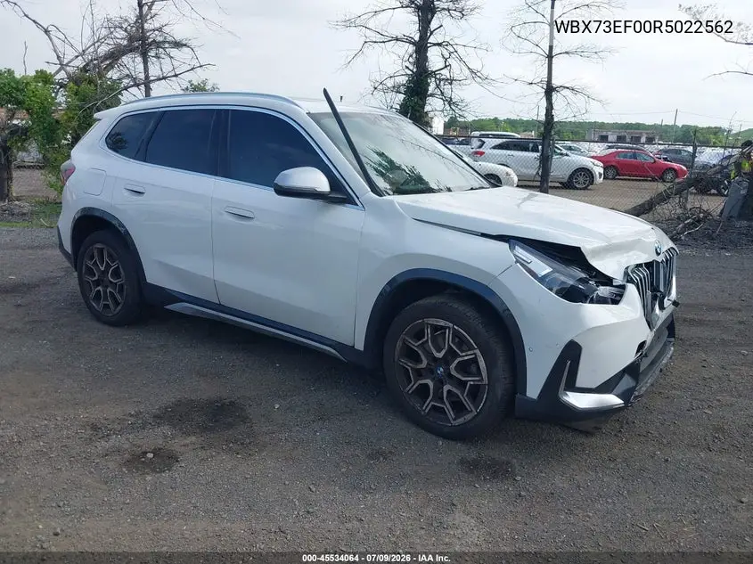 2024 BMW X1 xDrive28I VIN: WBX73EF00R5022562 Lot: 45534064