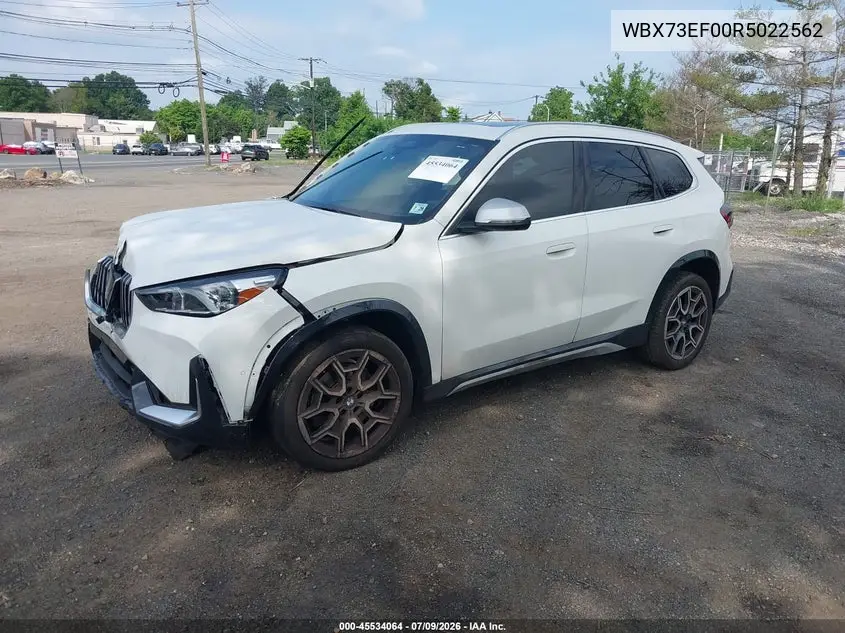 2024 BMW X1 xDrive28I VIN: WBX73EF00R5022562 Lot: 45534064