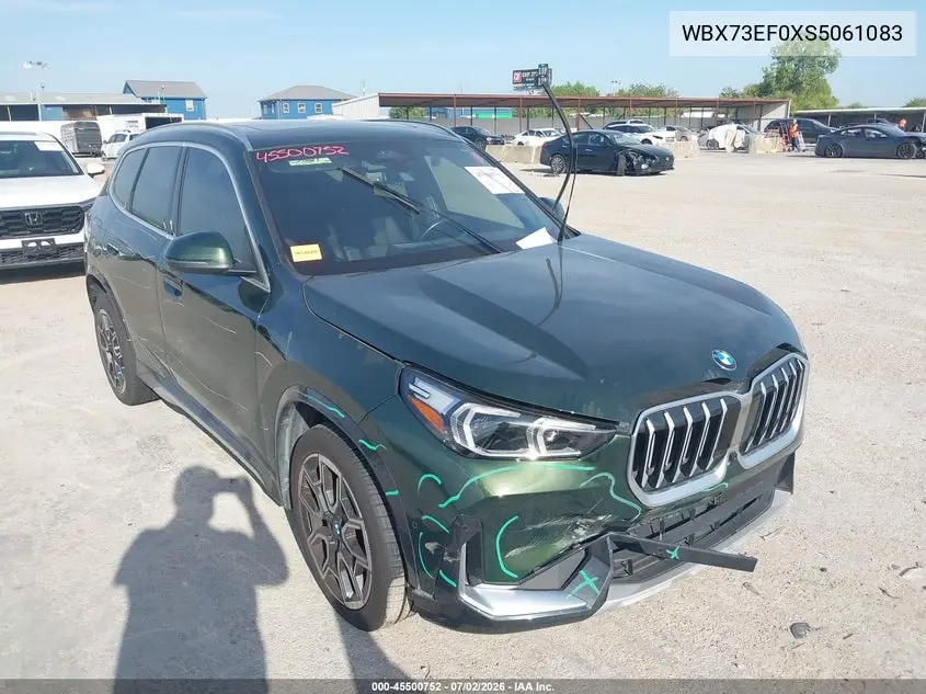 2025 BMW X1 xDrive28I VIN: WBX73EF0XS5061083 Lot: 45500752