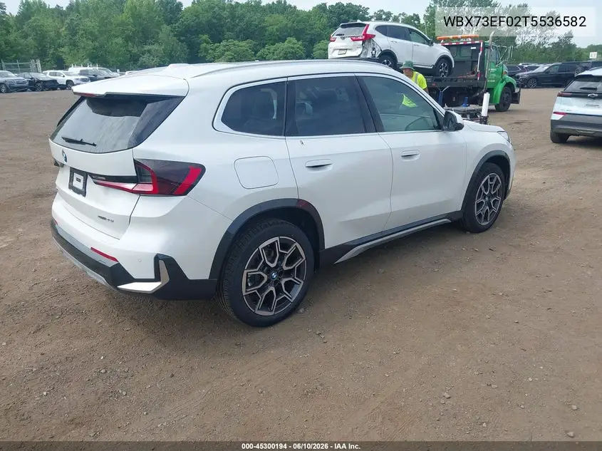 2026 BMW X1 xDrive28I VIN: WBX73EF02T5536582 Lot: 45300194