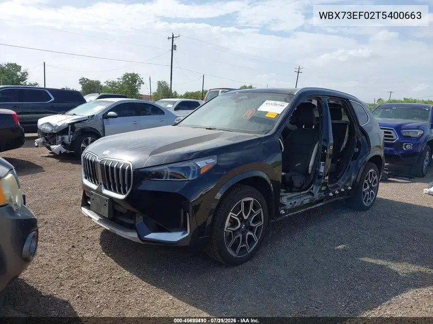 2026 BMW X1 xDrive28I VIN: WBX73EF02T5400663 Lot: 45692410