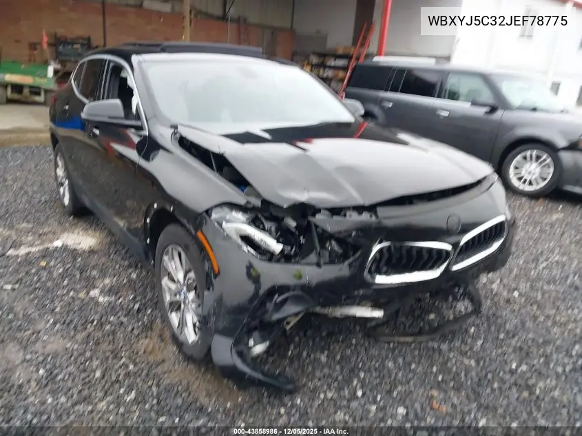 2018 BMW X2 xDrive28I VIN: WBXYJ5C32JEF78775 Lot: 43858986