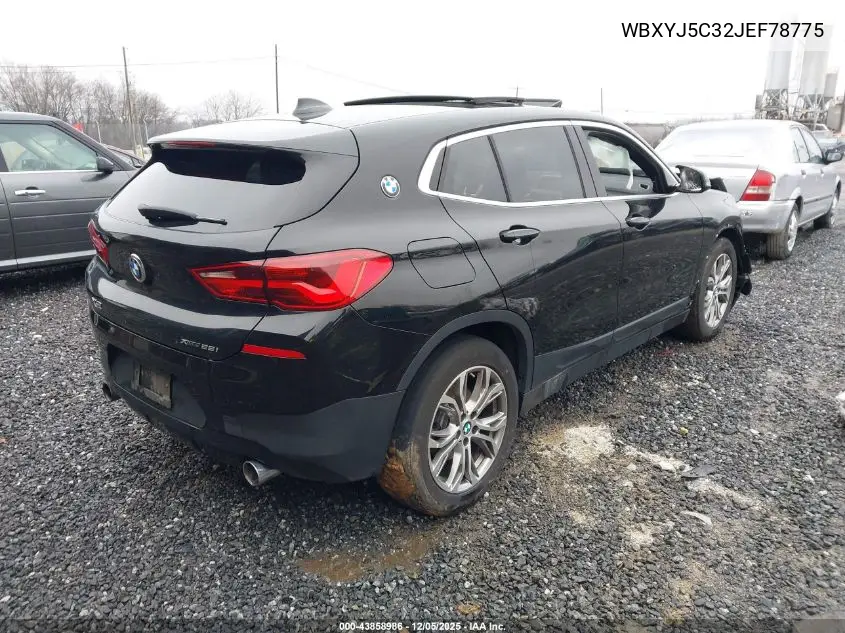 2018 BMW X2 xDrive28I VIN: WBXYJ5C32JEF78775 Lot: 43858986