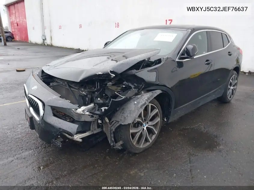 2018 BMW X2 xDrive28I VIN: WBXYJ5C32JEF76637 Lot: 44530245