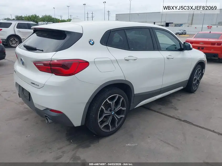 2018 BMW X2 xDrive28I VIN: WBXYJ5C3XJEF82069 Lot: 44674097