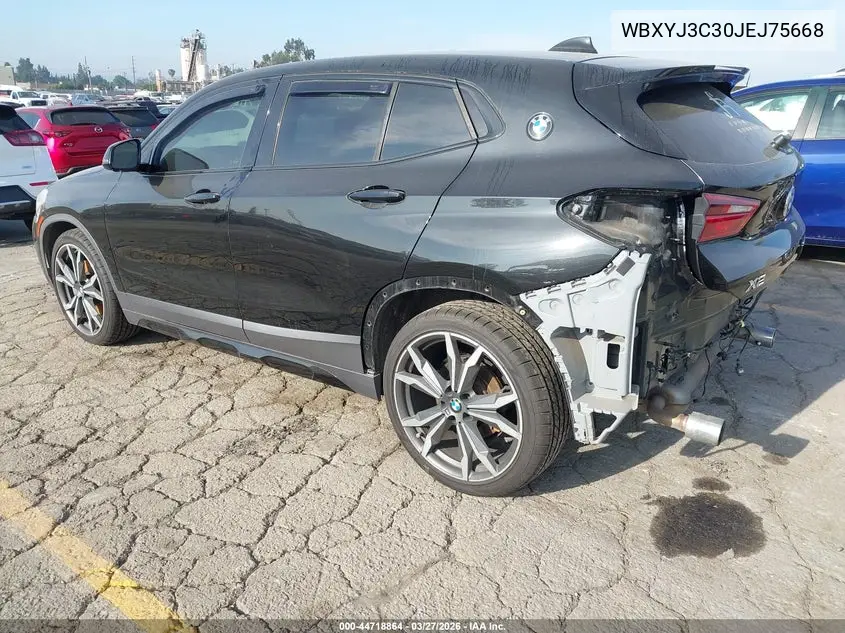 2018 BMW X2 Sdrive28I VIN: WBXYJ3C30JEJ75668 Lot: 44718864