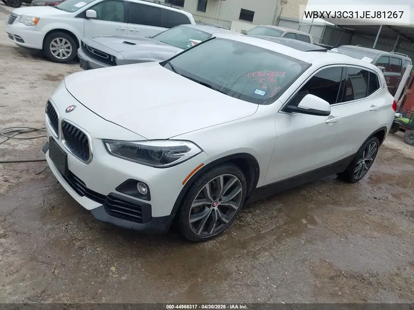 2018 BMW X2 Sdrive28I VIN: WBXYJ3C31JEJ81267 Lot: 44966317