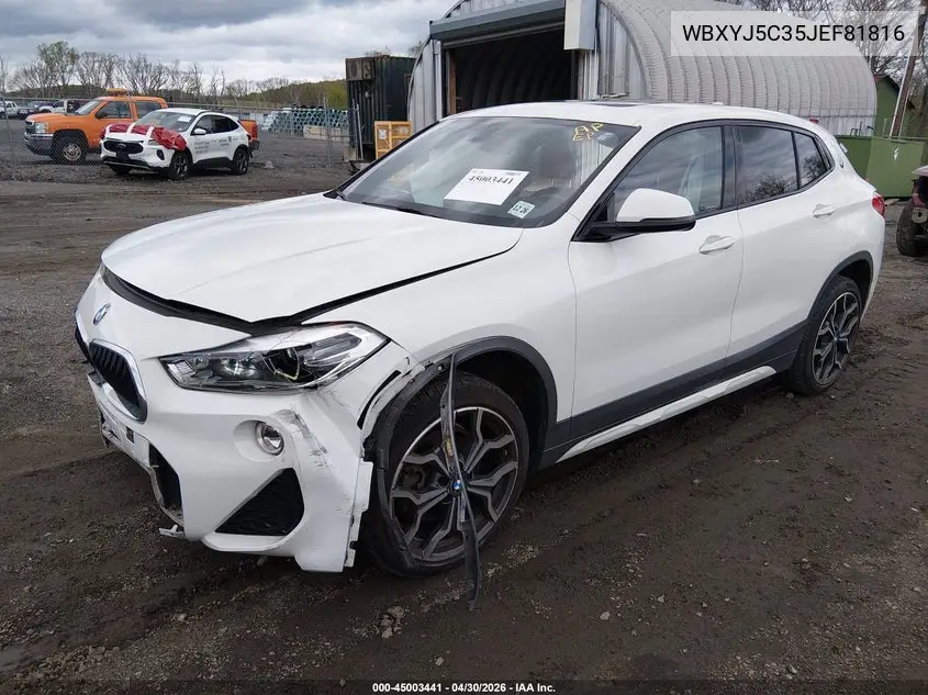 2018 BMW X2 xDrive28I VIN: WBXYJ5C35JEF81816 Lot: 45003441