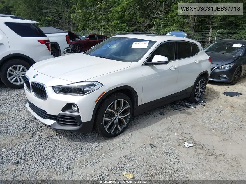 2018 BMW X2 Sdrive28I VIN: WBXYJ3C31JEB37918 Lot: 45201356