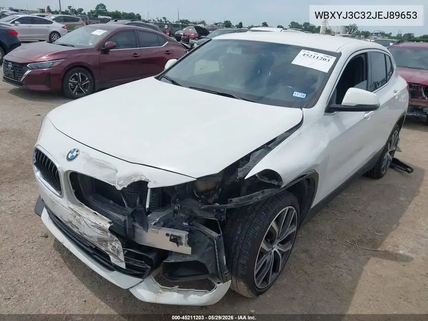 2018 BMW X2 Sdrive28I VIN: WBXYJ3C32JEJ89653 Lot: 45211203