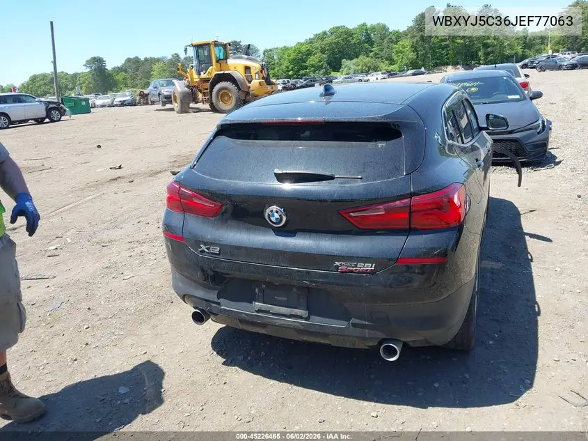 2018 BMW X2 xDrive28I VIN: WBXYJ5C36JEF77063 Lot: 45226465