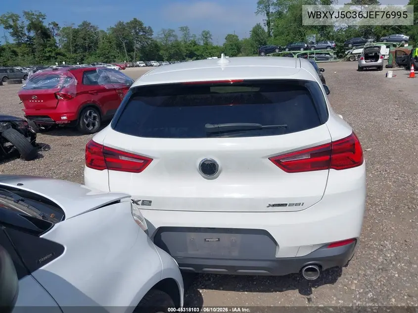 2018 BMW X2 xDrive28I VIN: WBXYJ5C36JEF76995 Lot: 45318103