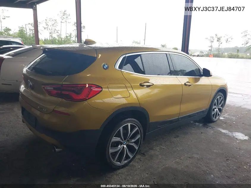 2018 BMW X2 Sdrive28I VIN: WBXYJ3C37JEJ84707 Lot: 45345134