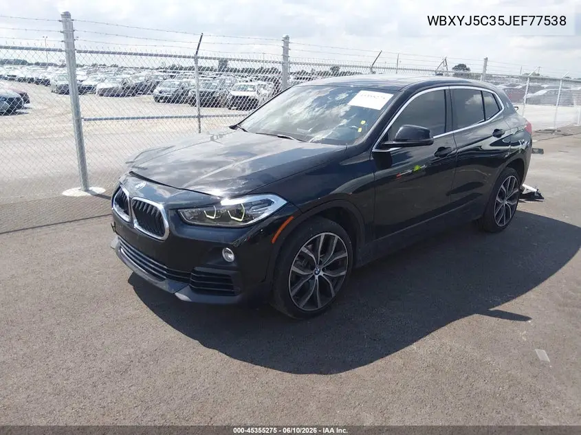 2018 BMW X2 xDrive28I VIN: WBXYJ5C35JEF77538 Lot: 45355275