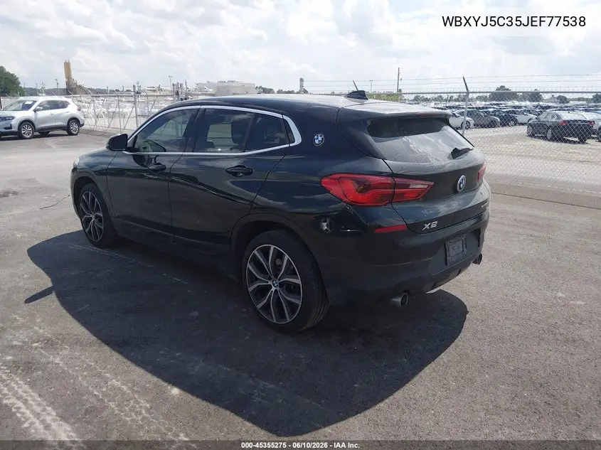 2018 BMW X2 xDrive28I VIN: WBXYJ5C35JEF77538 Lot: 45355275