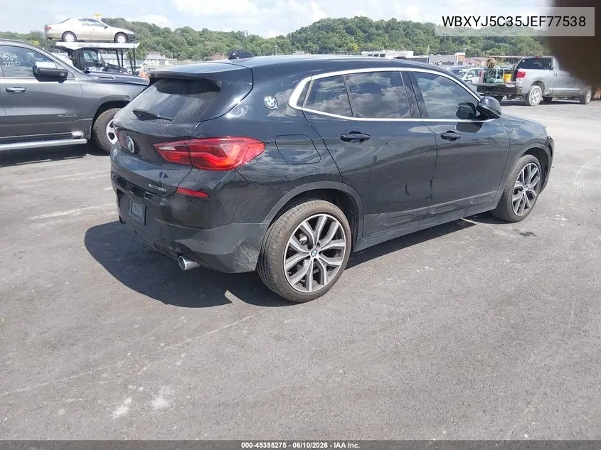 2018 BMW X2 xDrive28I VIN: WBXYJ5C35JEF77538 Lot: 45355275