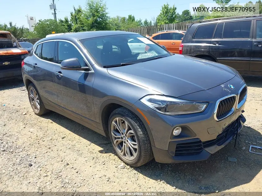 2018 BMW X2 xDrive28I VIN: WBXYJ5C38JEF70955 Lot: 45359564