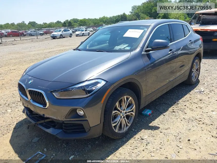 2018 BMW X2 xDrive28I VIN: WBXYJ5C38JEF70955 Lot: 45359564