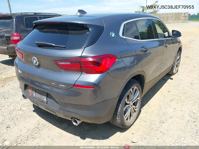2018 BMW X2 xDrive28I VIN: WBXYJ5C38JEF70955 Lot: 45359564