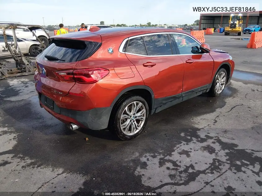 2018 BMW X2 xDrive28I VIN: WBXYJ5C33JEF81846 Lot: 45382901