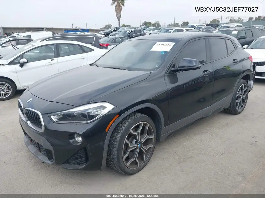 2018 BMW X2 xDrive28I VIN: WBXYJ5C32JEF77027 Lot: 45492610