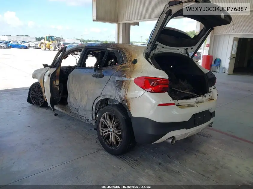 2018 BMW X2 Sdrive28I VIN: WBXYJ3C34JEP76887 Lot: 45524437