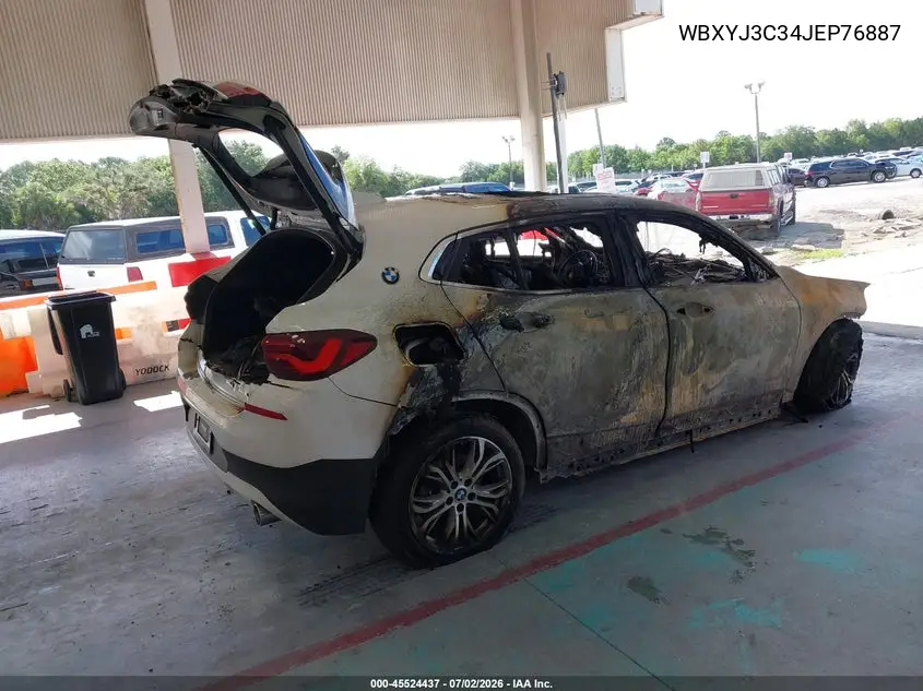 2018 BMW X2 Sdrive28I VIN: WBXYJ3C34JEP76887 Lot: 45524437